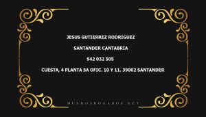 abogado Jesus Gutierrez Rodriguez en la localidad de Santander