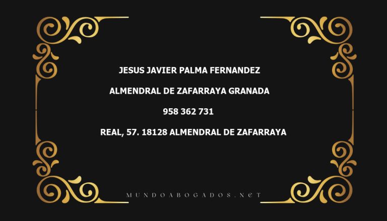 abogado Jesus Javier Palma Fernandez en la localidad de Almendral de Zafarraya