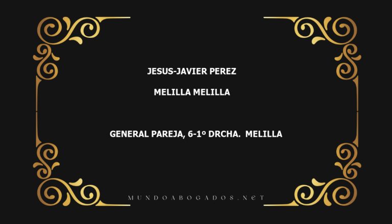 abogado Jesus-Javier Perez en la localidad de Melilla