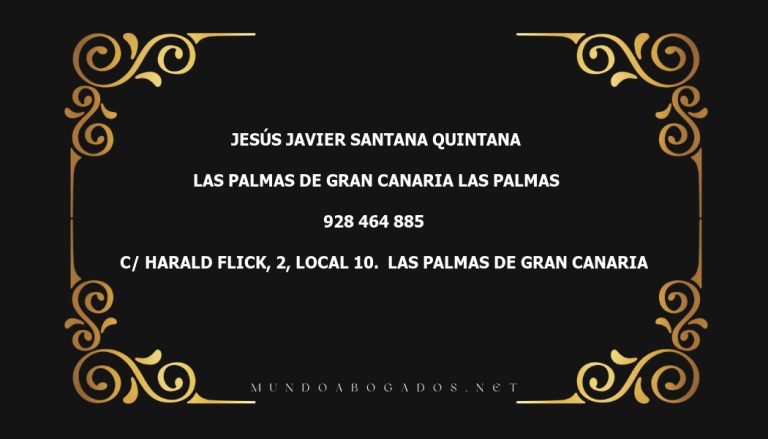 abogado Jesús Javier Santana Quintana en la localidad de Las Palmas de Gran Canaria