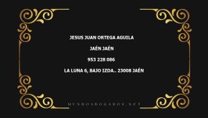 abogado Jesus Juan Ortega Aguila en la localidad de Jaén