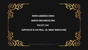 abogado Jesús Labarías Juseu en la localidad de Barcelona