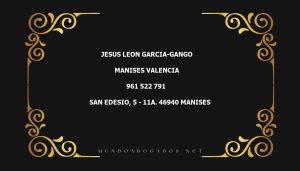 abogado Jesus Leon Garcia-Gango en la localidad de Manises