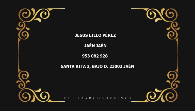 abogado Jesus Lillo Pérez en la localidad de Jaén