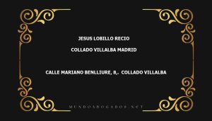 abogado Jesus Lobillo Recio en la localidad de Collado Villalba