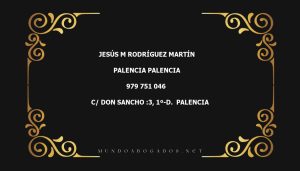 abogado Jesús M Rodríguez Martín en la localidad de Palencia