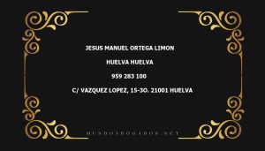 abogado Jesus Manuel Ortega Limon en la localidad de Huelva