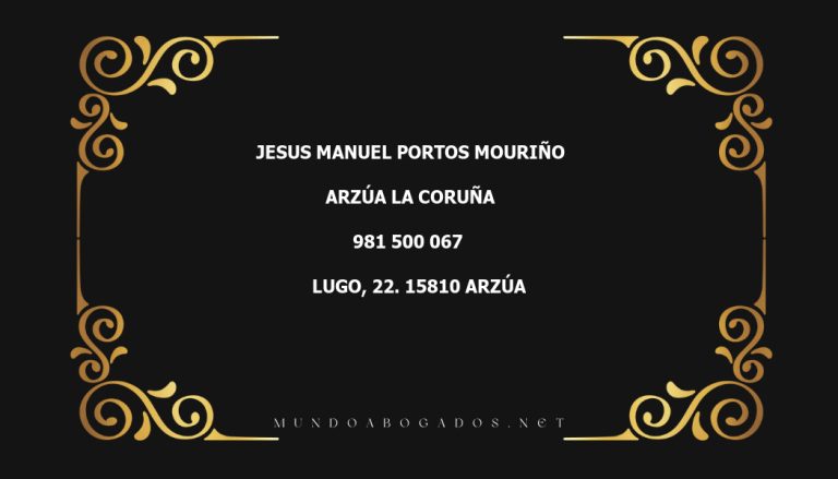 abogado Jesus Manuel Portos Mouriño en la localidad de Arzúa