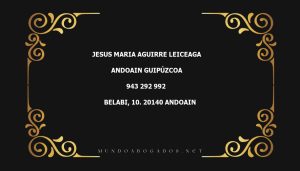 abogado Jesus Maria Aguirre Leiceaga en la localidad de Andoain