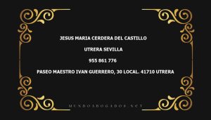 abogado Jesus Maria Cerdera Del Castillo en la localidad de Utrera