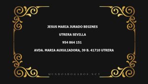 abogado Jesus Maria Jurado Begines en la localidad de Utrera