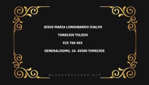 abogado Jesus Maria Longobardo Ojalvo en la localidad de Torrijos