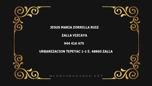 abogado Jesus Maria Zorrilla Ruiz en la localidad de Zalla