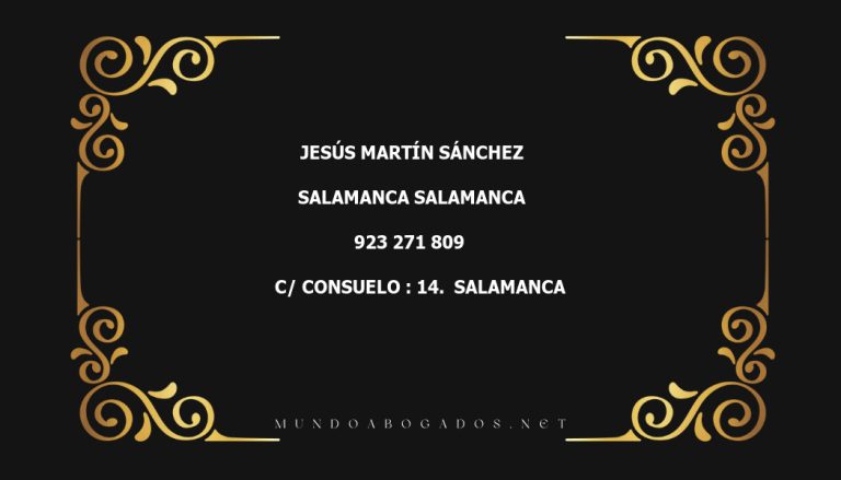 abogado Jesús Martín Sánchez en la localidad de Salamanca