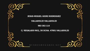 abogado Jesus-Miguel Goiri Rodriguez en la localidad de Valladolid