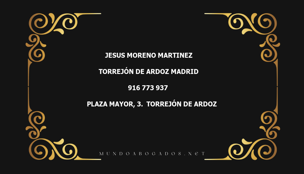 abogado Jesus Moreno Martinez en la localidad de Torrejón de Ardoz