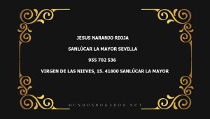 abogado Jesus Naranjo Rioja en la localidad de Sanlúcar la Mayor