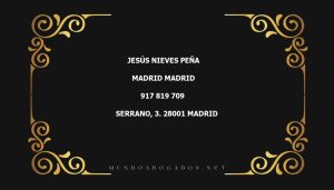 abogado Jesús Nieves Peña en la localidad de Madrid