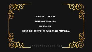 abogado Jesus Ollo Braco en la localidad de Pamplona