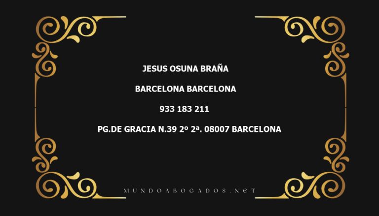 abogado Jesus Osuna Braña en la localidad de Barcelona