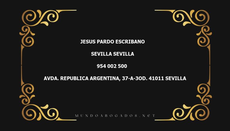 abogado Jesus Pardo Escribano en la localidad de Sevilla