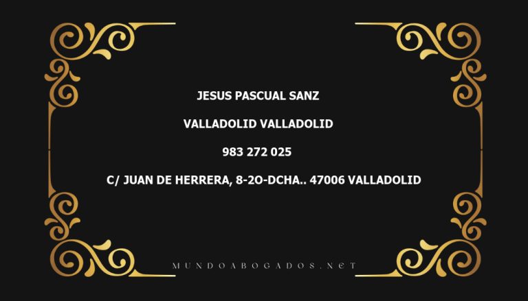 abogado Jesus Pascual Sanz en la localidad de Valladolid