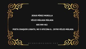 abogado Jesus Pérez Morilla en la localidad de Vélez-Málaga