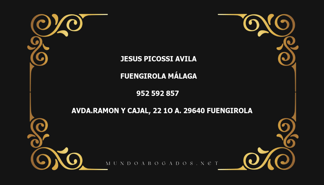 abogado Jesus Picossi Avila en la localidad de Fuengirola