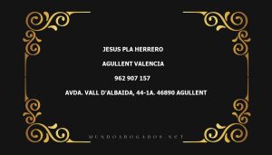 abogado Jesus Pla Herrero en la localidad de Agullent