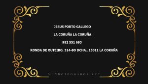 abogado Jesus Porto Gallego en la localidad de La Coruña