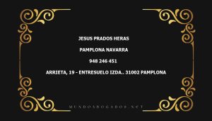 abogado Jesus Prados Heras en la localidad de Pamplona