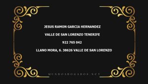 abogado Jesus Ramon Garcia Hernandez en la localidad de Valle de San Lorenzo