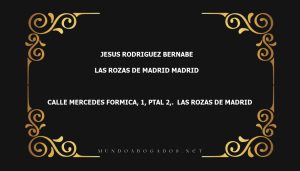 abogado Jesus Rodriguez Bernabe en la localidad de Las Rozas de Madrid