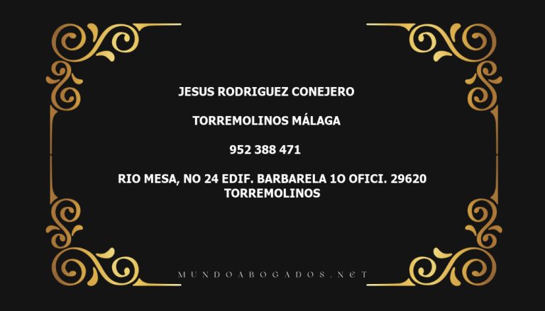 abogado Jesus Rodriguez Conejero en la localidad de Torremolinos