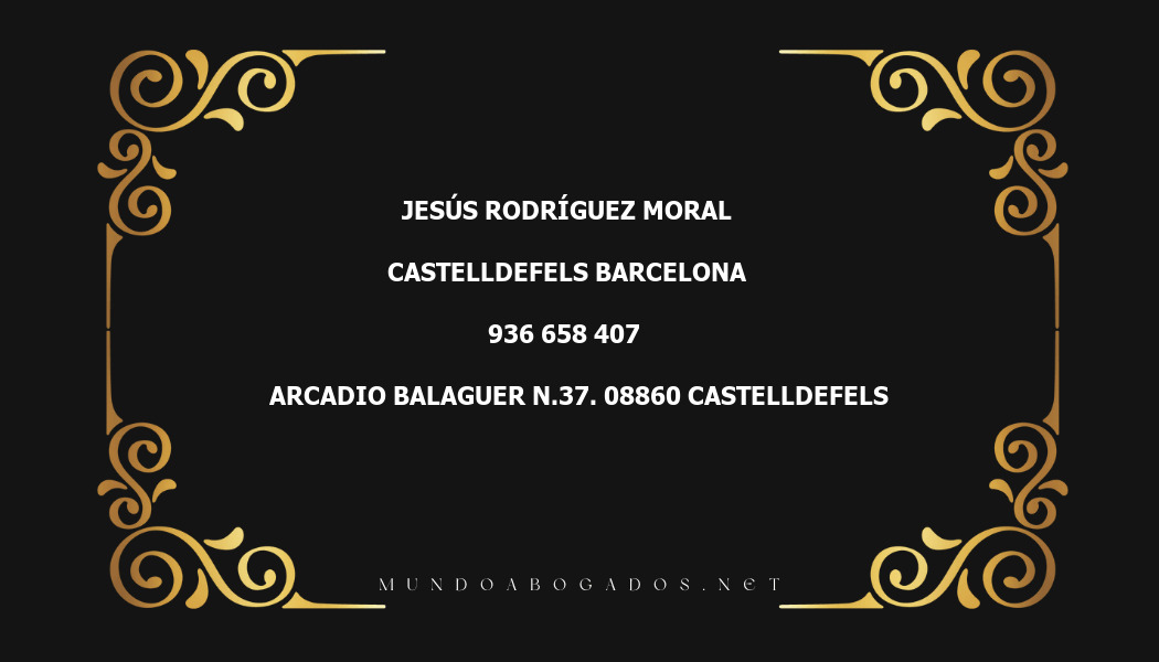 abogado Jesús Rodríguez Moral en la localidad de Castelldefels