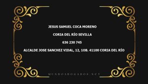 abogado Jesus Samuel Coca Moreno en la localidad de Coria del Río