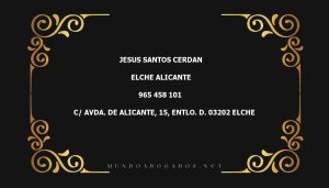 abogado Jesus Santos Cerdan en la localidad de Elche