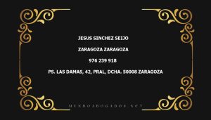 abogado Jesus Sinchez Seijo en la localidad de Zaragoza