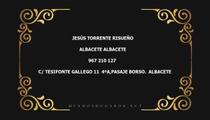 abogado Jesús Torrente Risueño en la localidad de Albacete