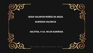 abogado Jesus Valentin Muñoz De Ariza en la localidad de Alboraia