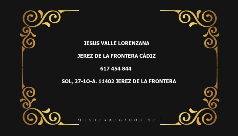 abogado Jesus Valle Lorenzana en la localidad de Jerez de la Frontera