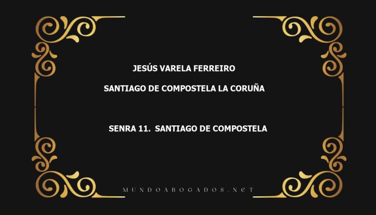 abogado Jesús Varela Ferreiro en la localidad de Santiago de Compostela