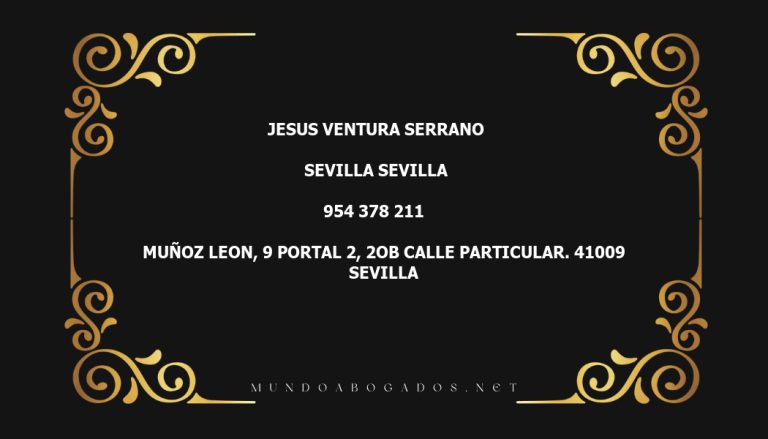 abogado Jesus Ventura Serrano en la localidad de Sevilla