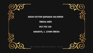 abogado Jesus Victor Quesada Valverde en la localidad de Úbeda