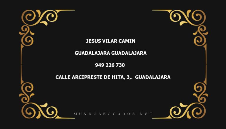 abogado Jesus Vilar Camin en la localidad de Guadalajara