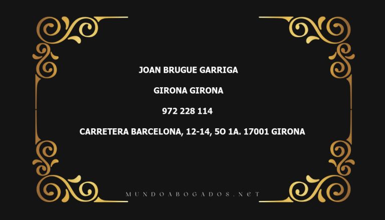 abogado Joan Brugue Garriga en la localidad de Girona