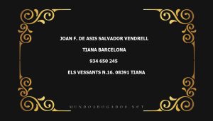 abogado Joan F. De Asis Salvador Vendrell en la localidad de Tiana