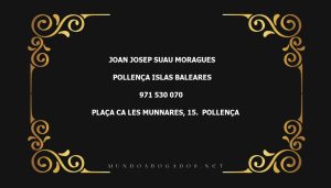 abogado Joan Josep Suau Moragues en la localidad de Pollença