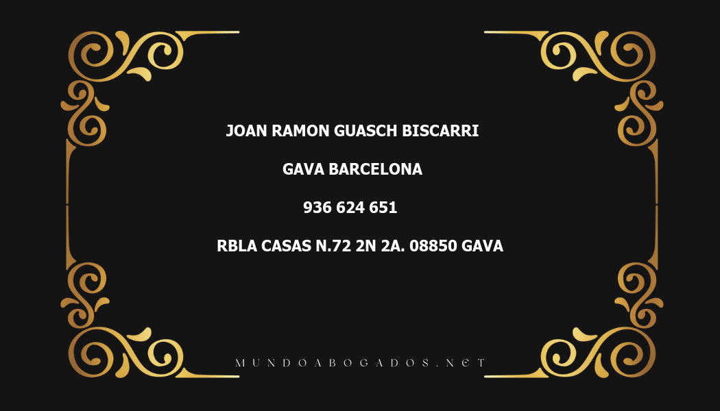 abogado Joan Ramon Guasch Biscarri en la localidad de Gava