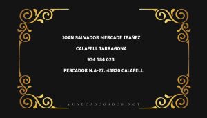 abogado Joan Salvador Mercadé Ibáñez en la localidad de Calafell